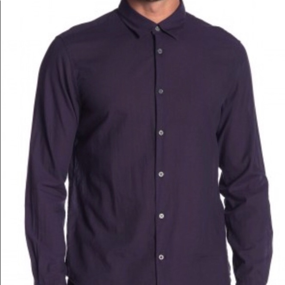 John Varvatos Star Grape Solid Slim Fit Shirt Sz L